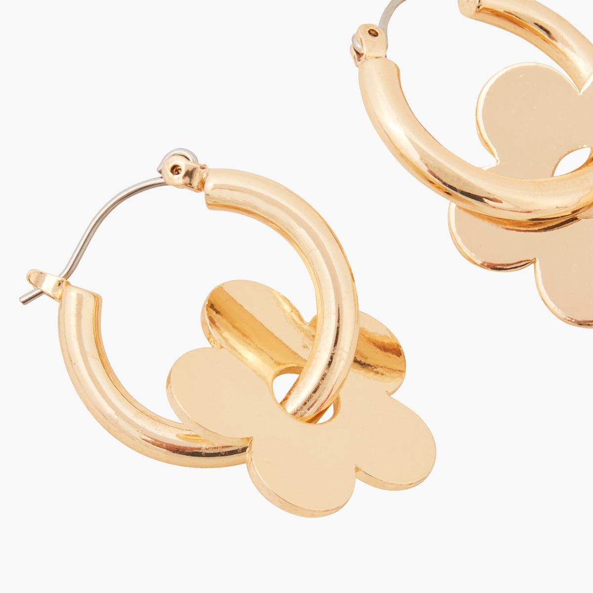 Créoles fleurs dorées