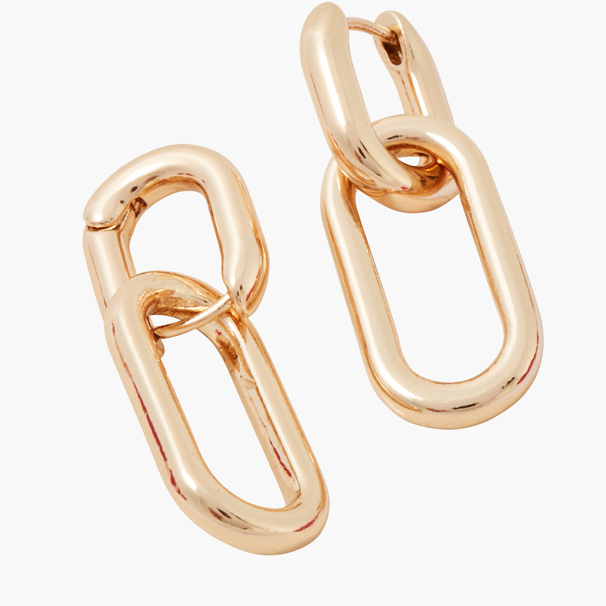 Créoles double anneaux dorés