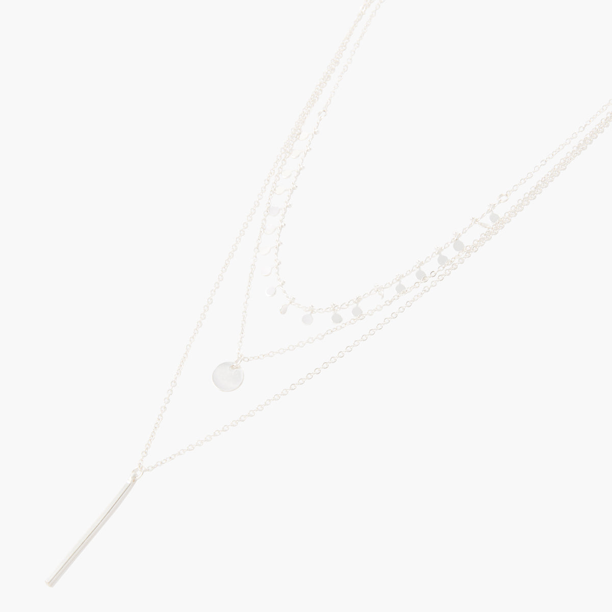 Collier 3 rangs médaille Silver Touch