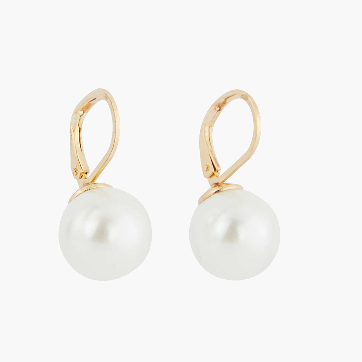 Boucles d'oreilles petites dormeuses perle de verre 12mm