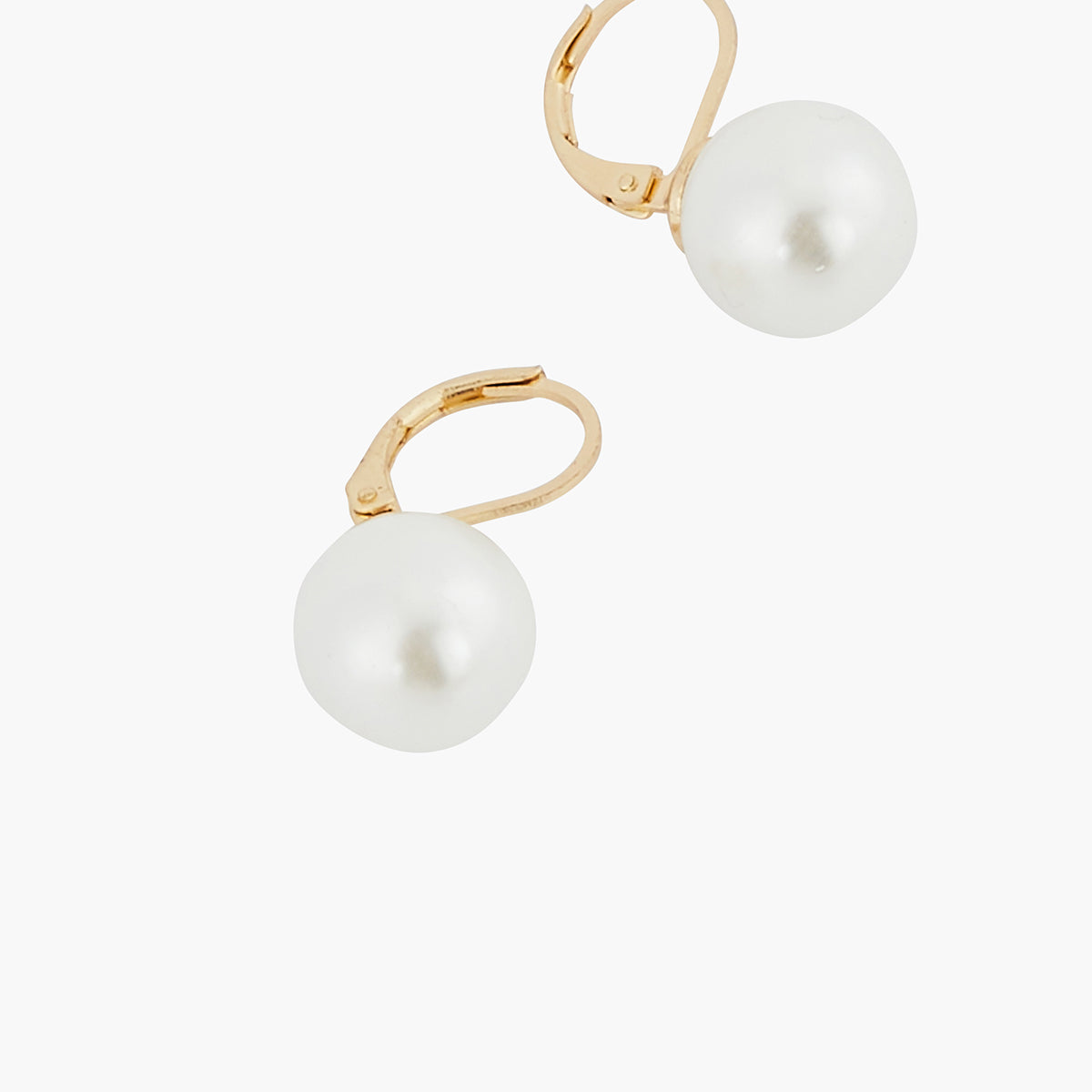 Boucles d'oreilles petites dormeuses perle de verre 12mm