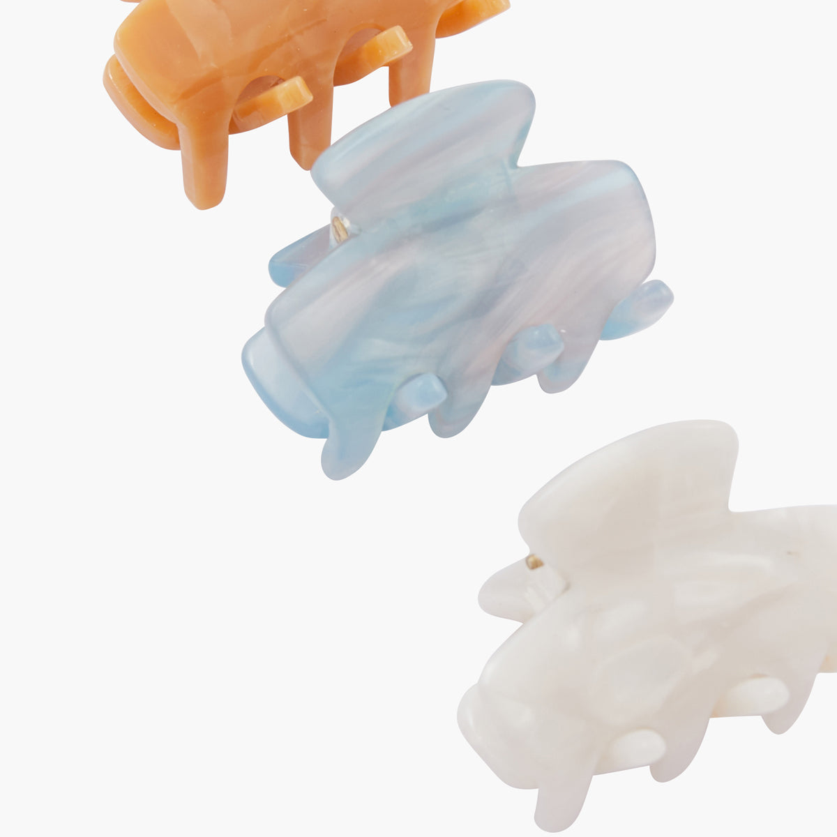 Set de 3 mini pinces crabes multicolore