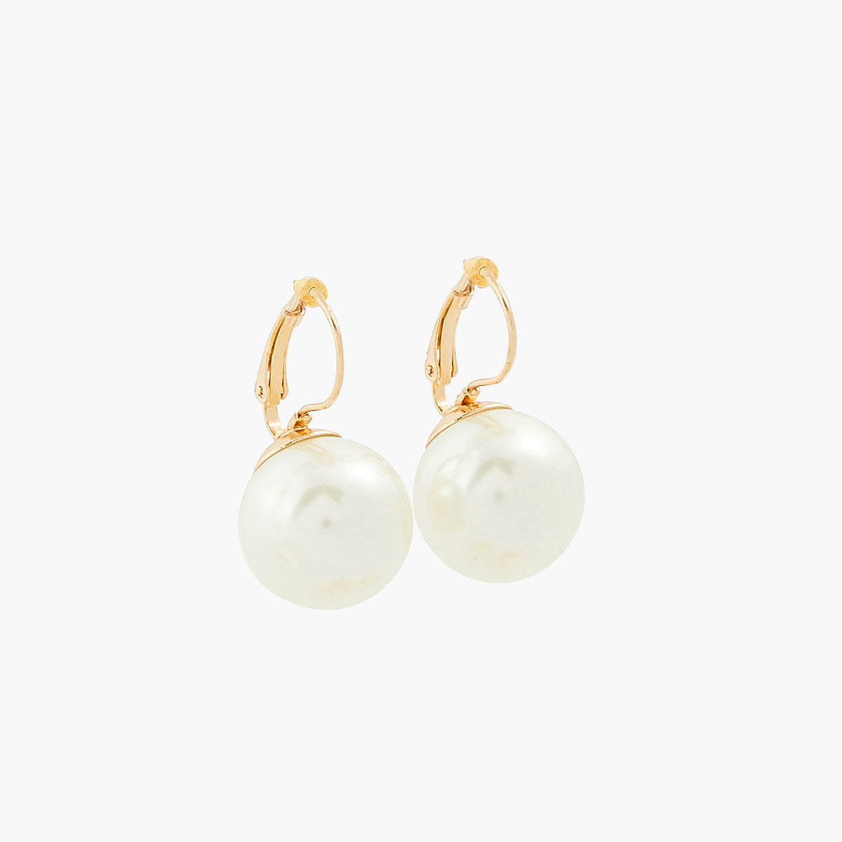 Boucles d'oreilles dormeuses perles de verre 18mm