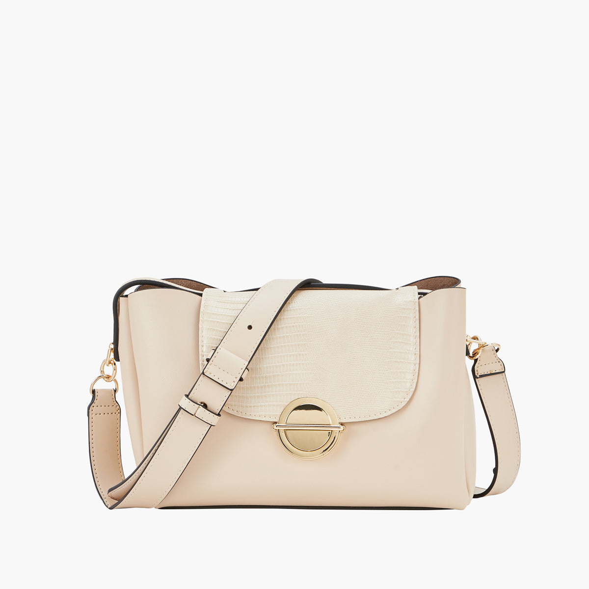 Sac bandoulière beige City Chic