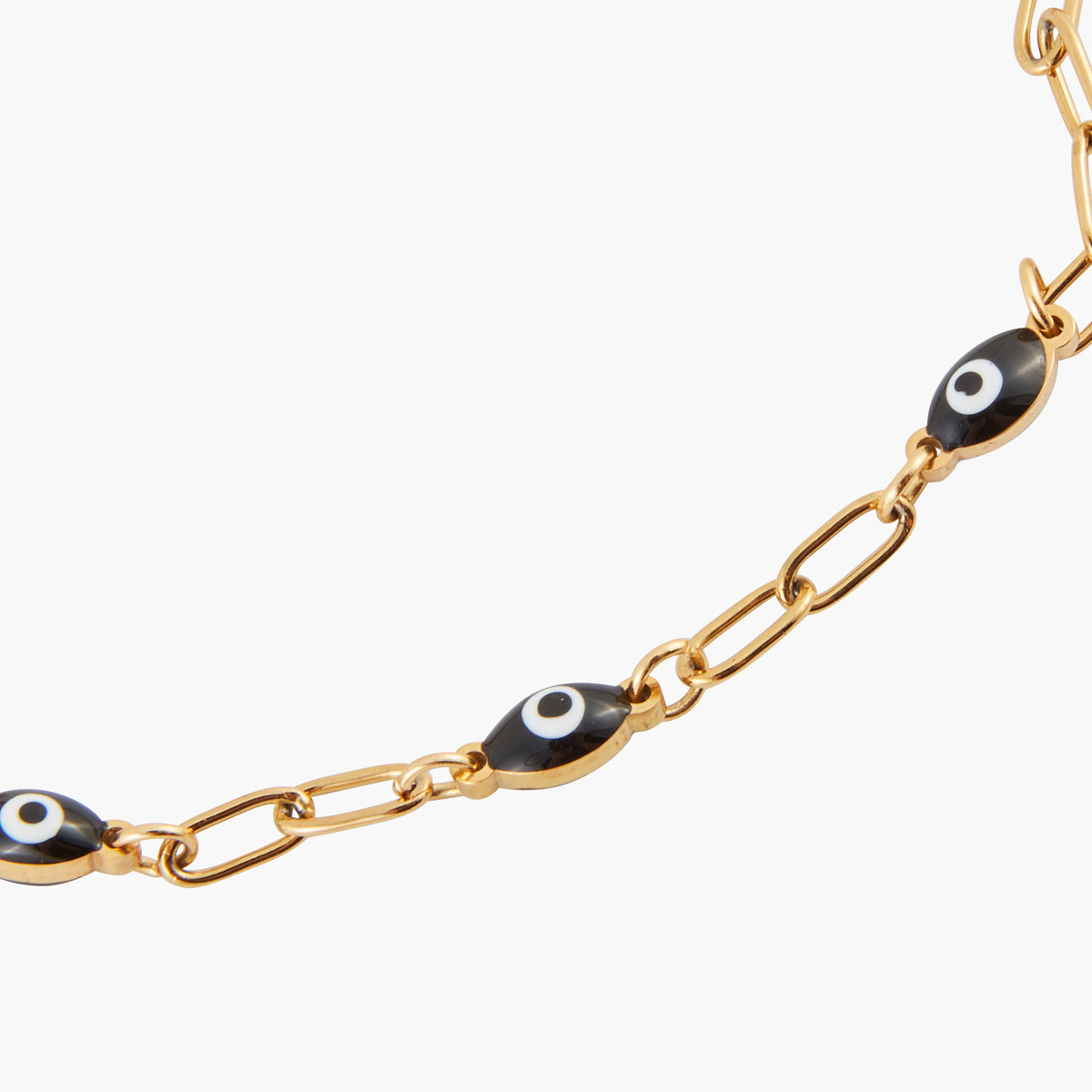 Bracelet à maillons acier inoxydable avec œil