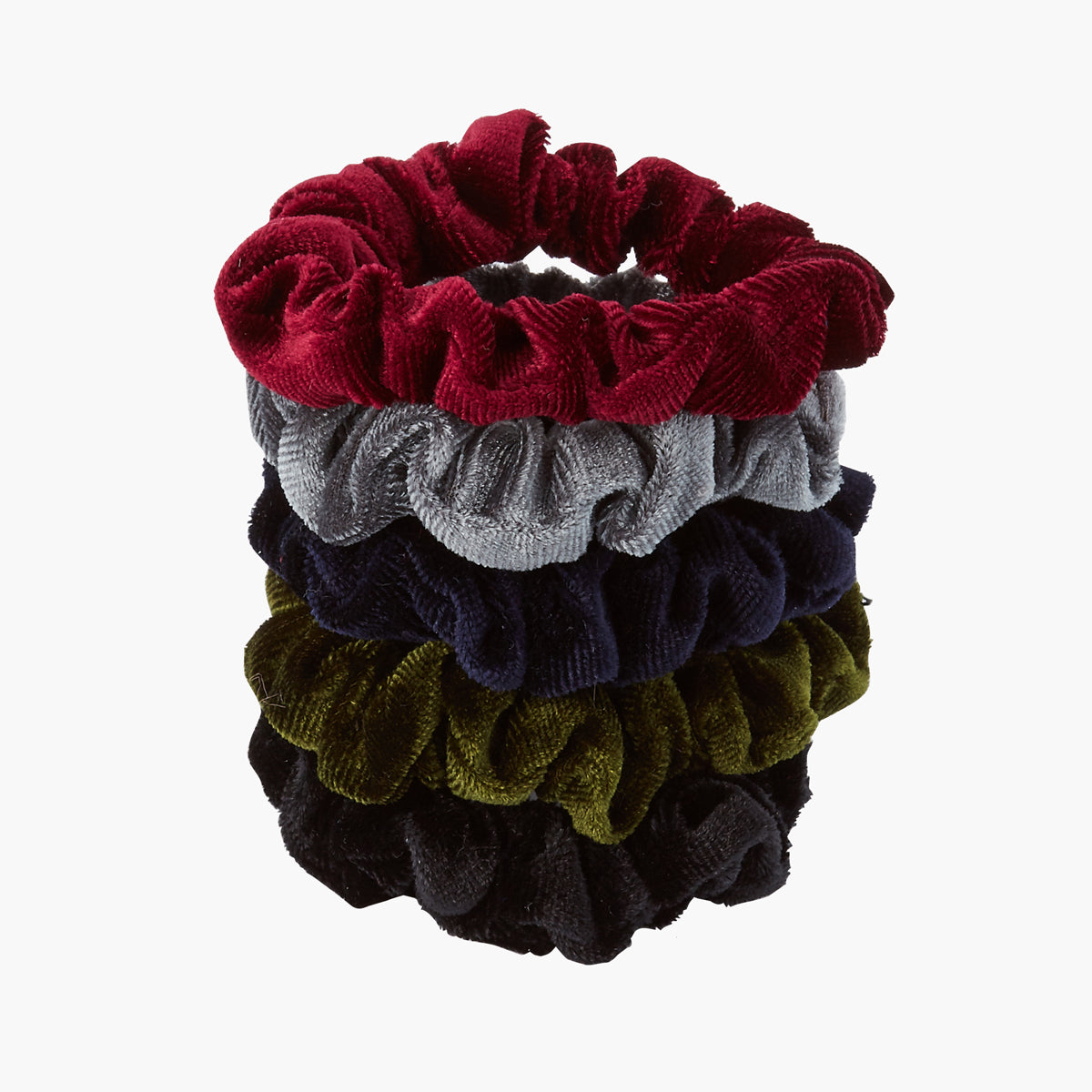 Set de 5 chouchous velours multicolores