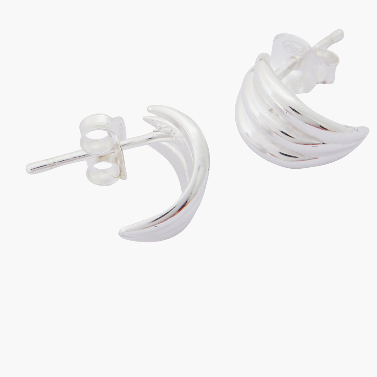 Boucles d'oreilles courbée argent 925