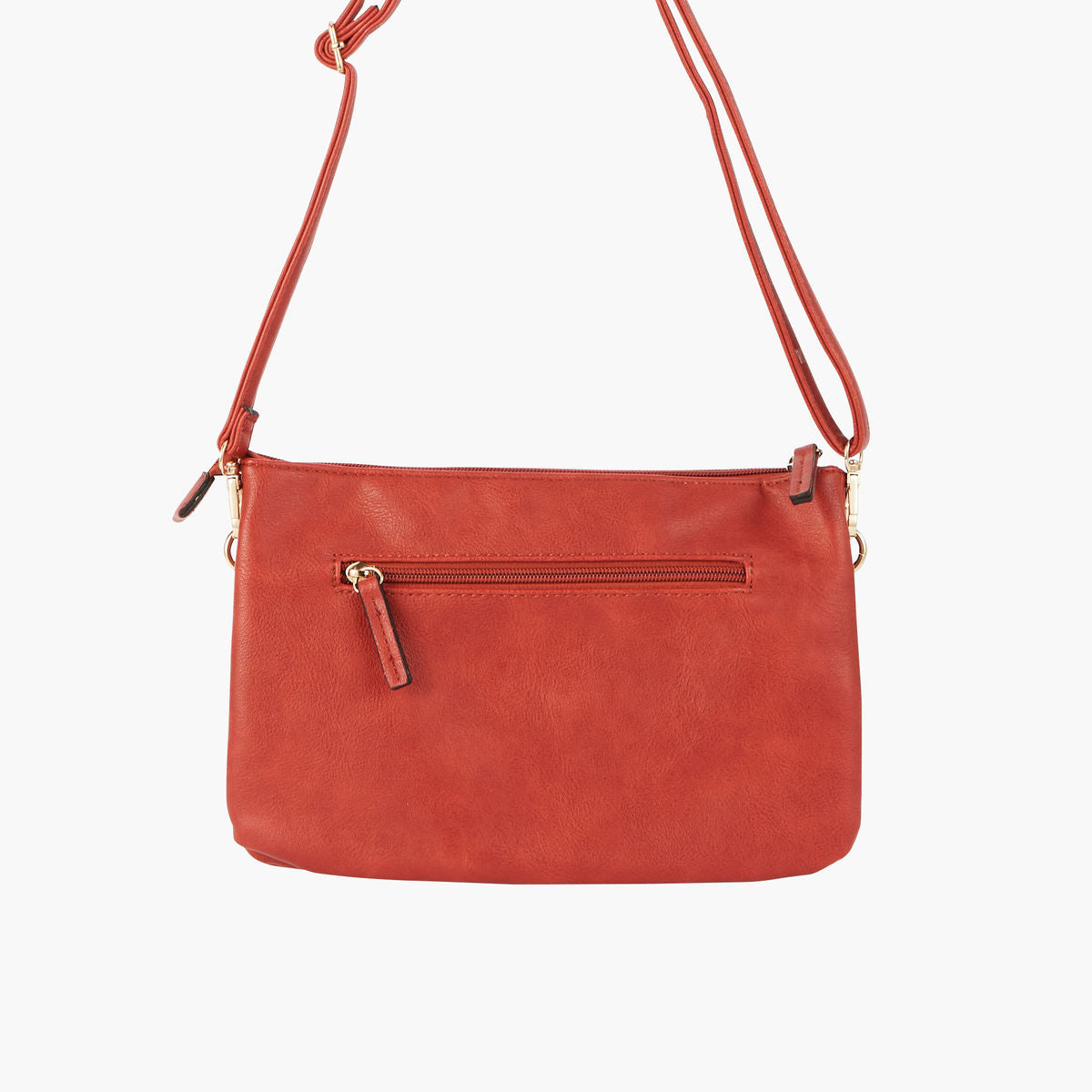 Pochette brique multipoches effet lezard