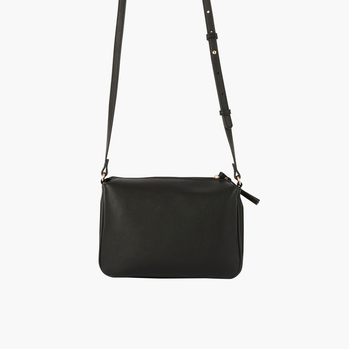Sac noir bi-matière effet suede