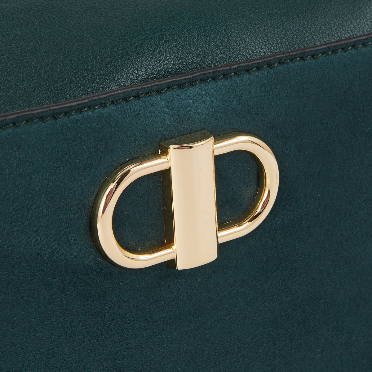 Sac vert bi-matière effet suede
