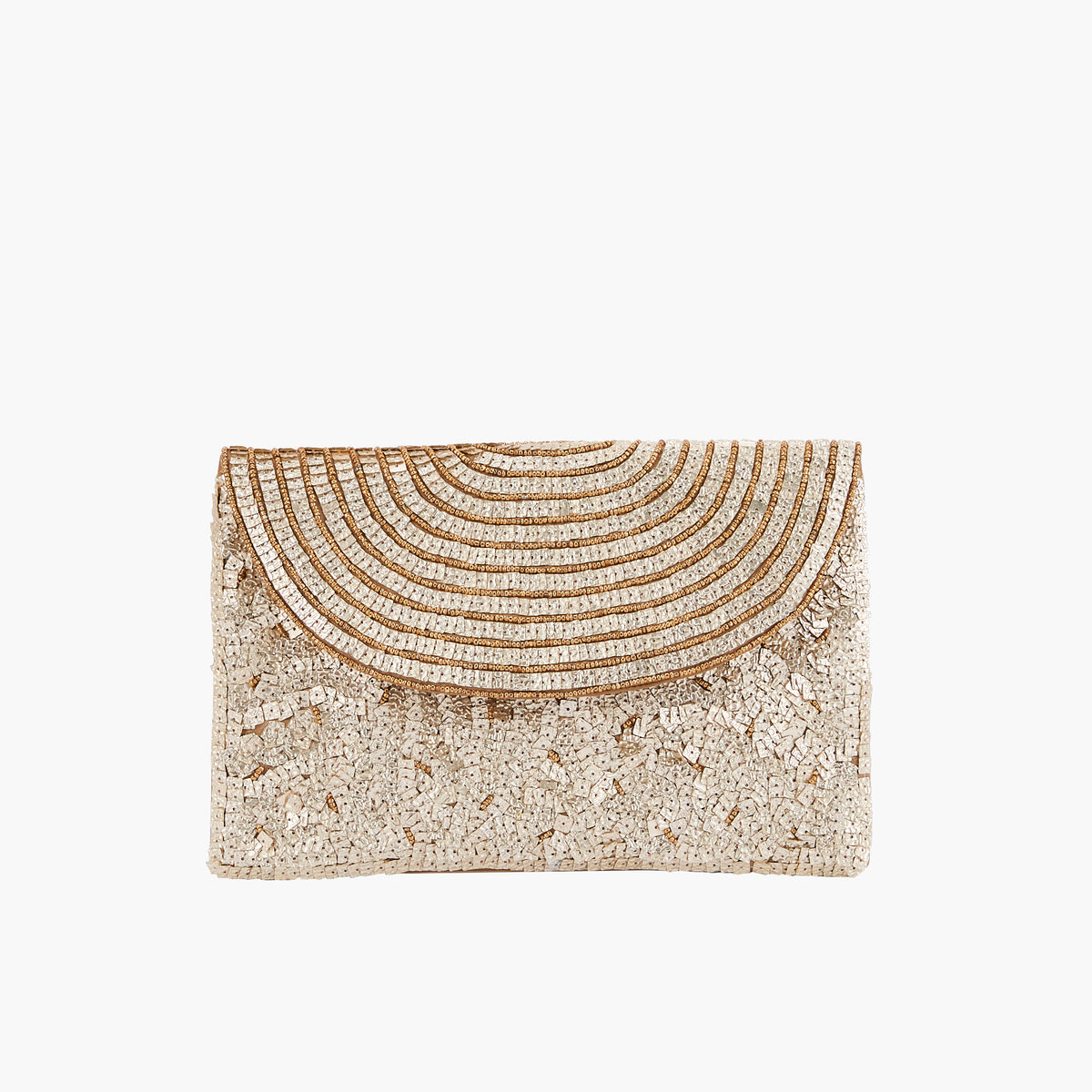 Pochette dorée à sequins