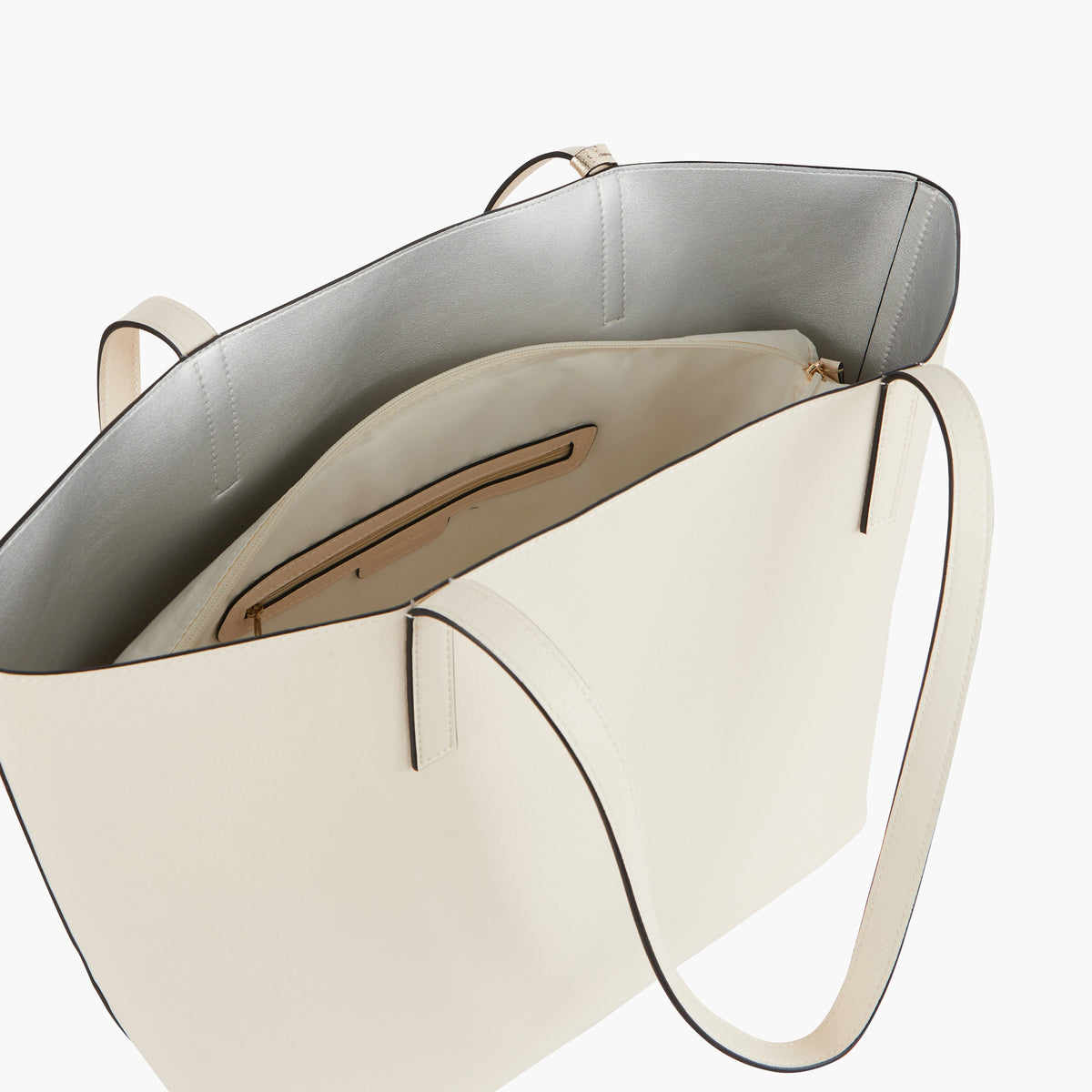 Sac cabas avec pochette - écru