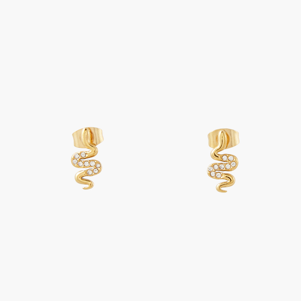 Puces d'oreilles serpent à strass