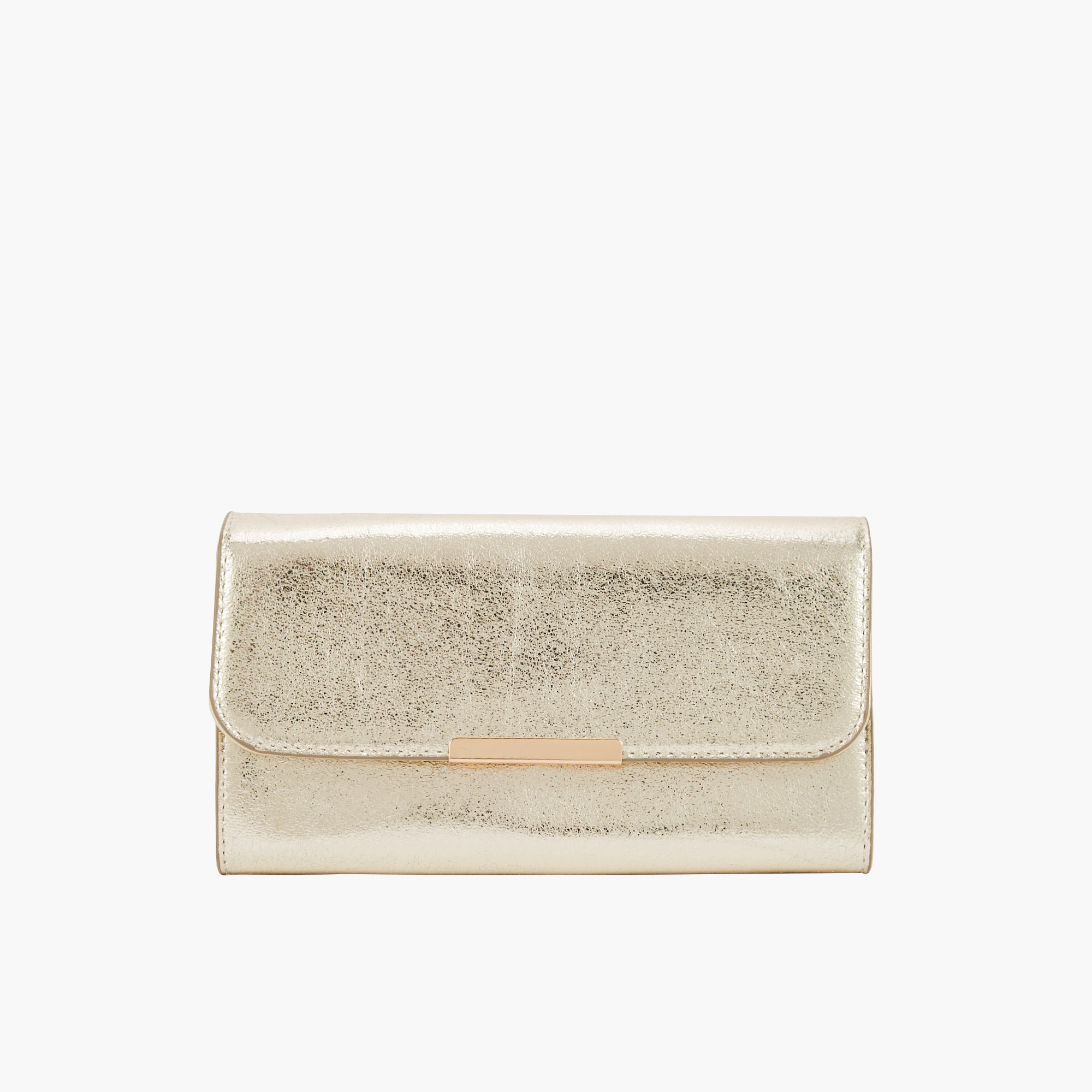 Pochette métallisée dorée