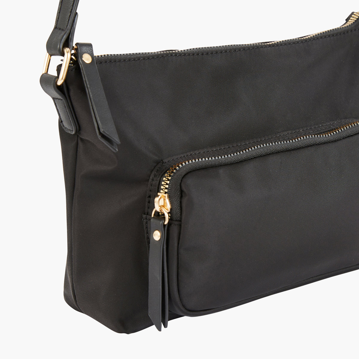 Sac à bandoulière poche avant - noir