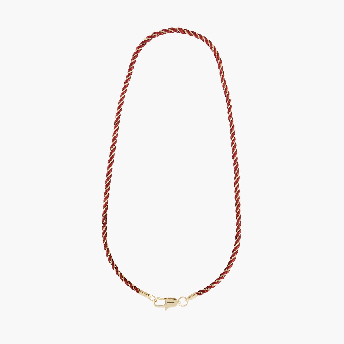 Collier chaine et cordon bordeaux