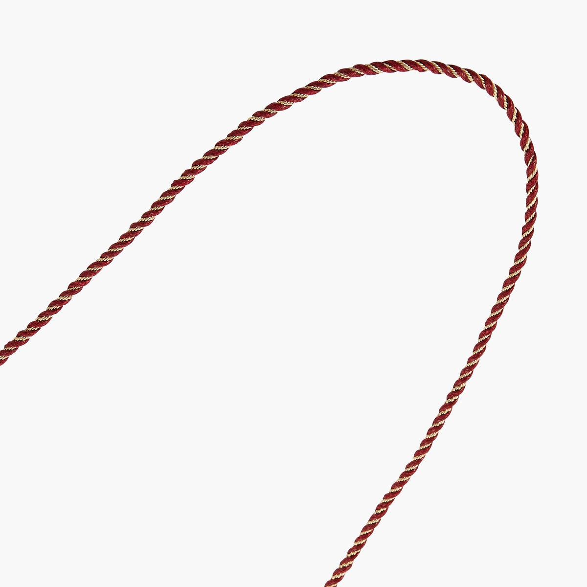 Collier chaine et cordon bordeaux