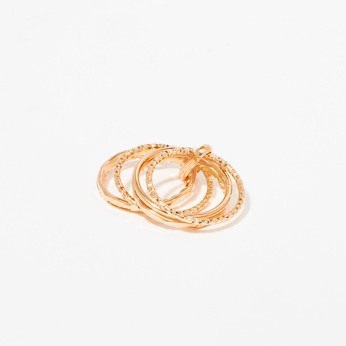 Bague semainier en acier doré