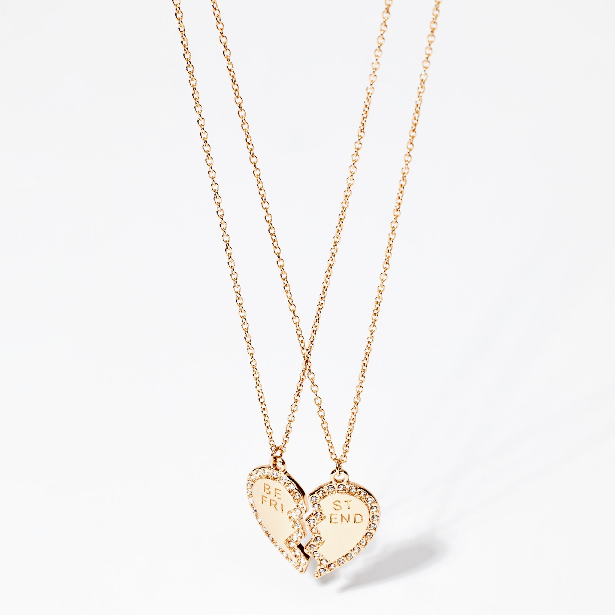 Set de 2 colliers pendentif "Best Friend" - doré