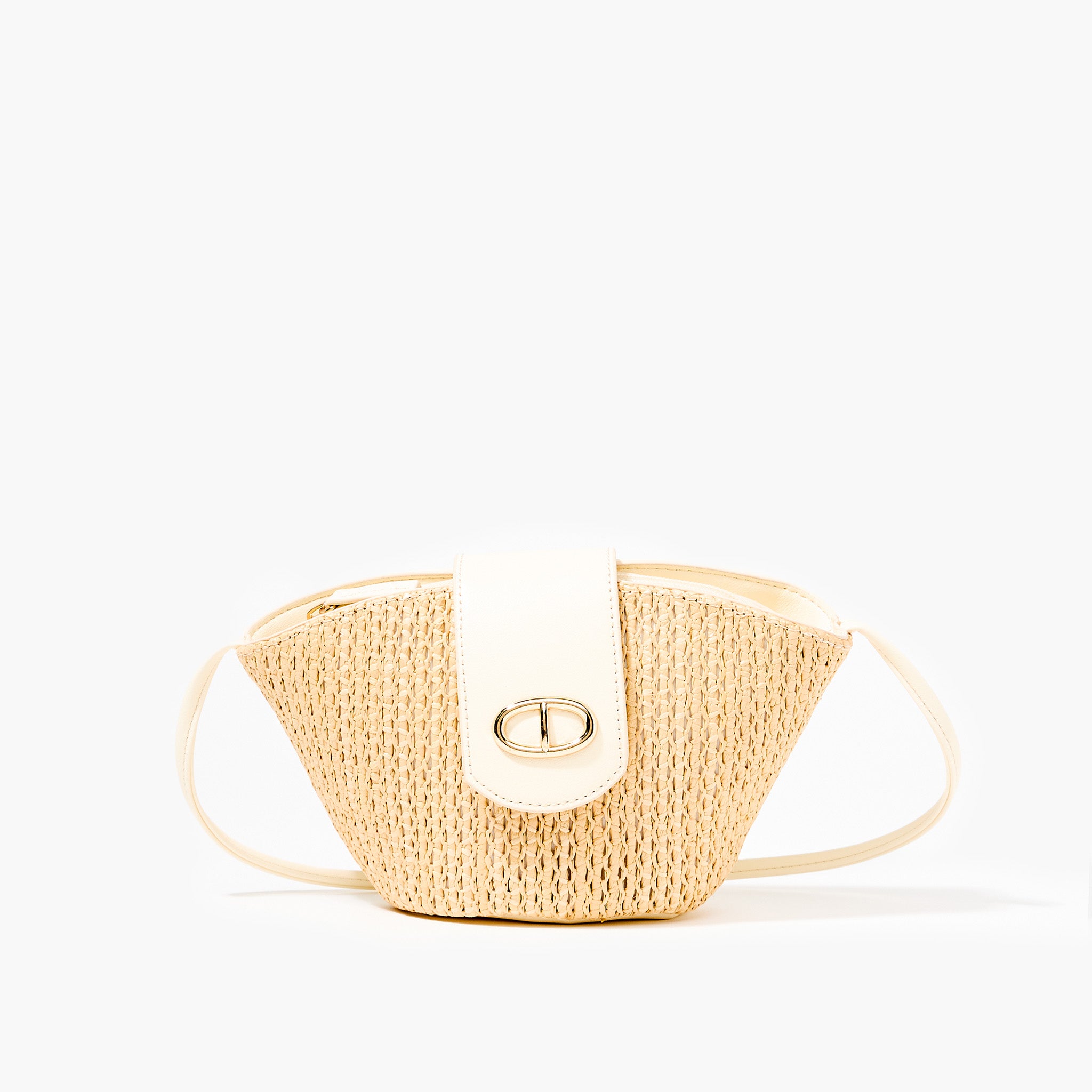 Petit panier à bandoulière écru