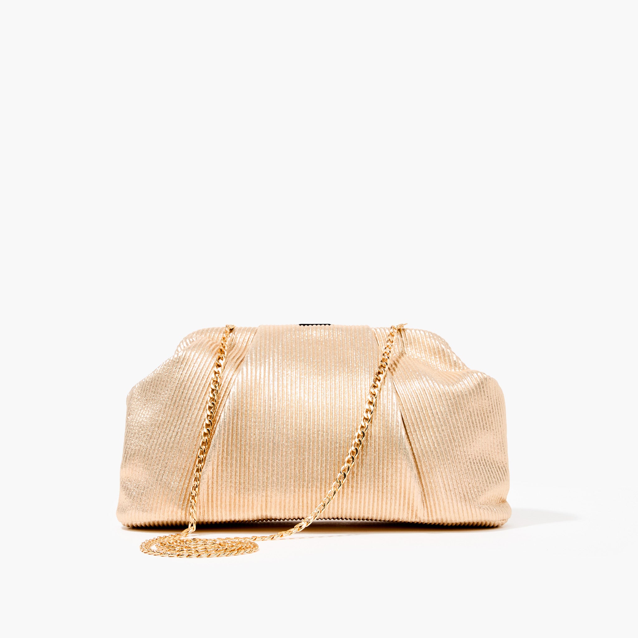 Minaudière plissée métallisée