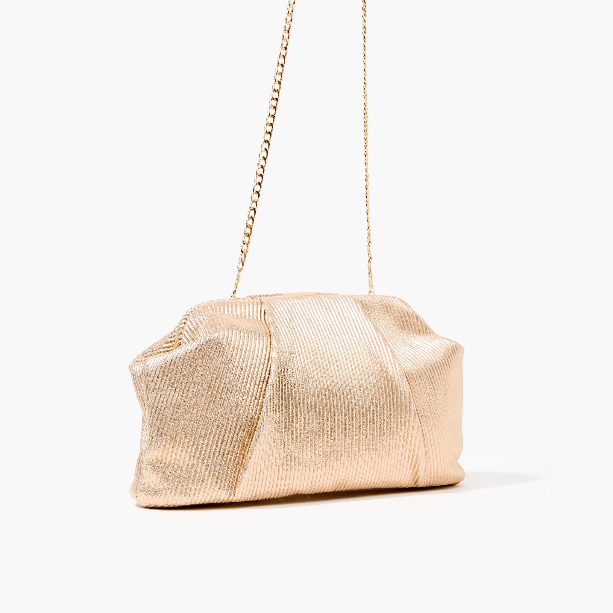 Minaudière plissée métallisée