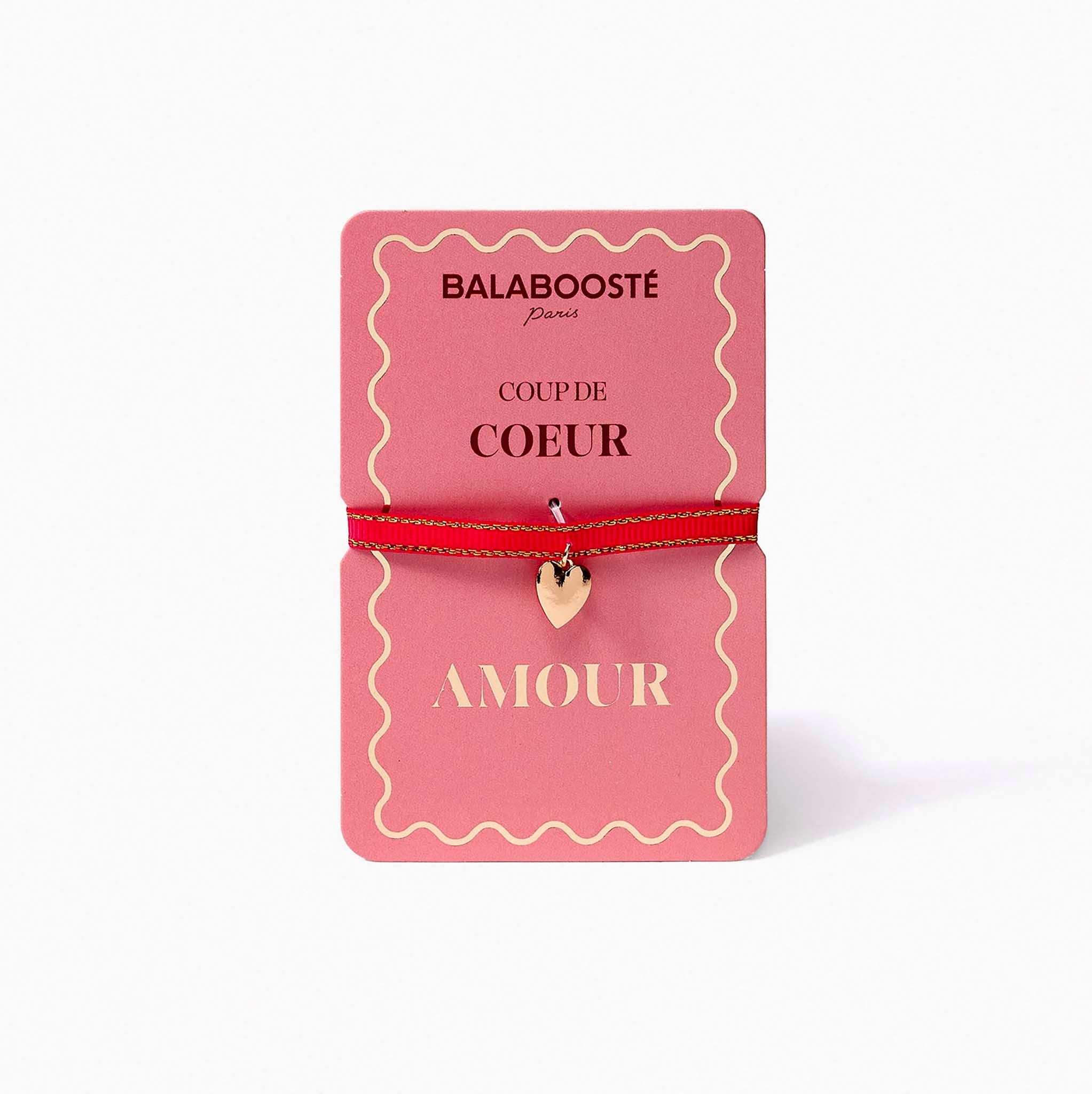 Bracelet à vœux "Amour" médaillon cœur