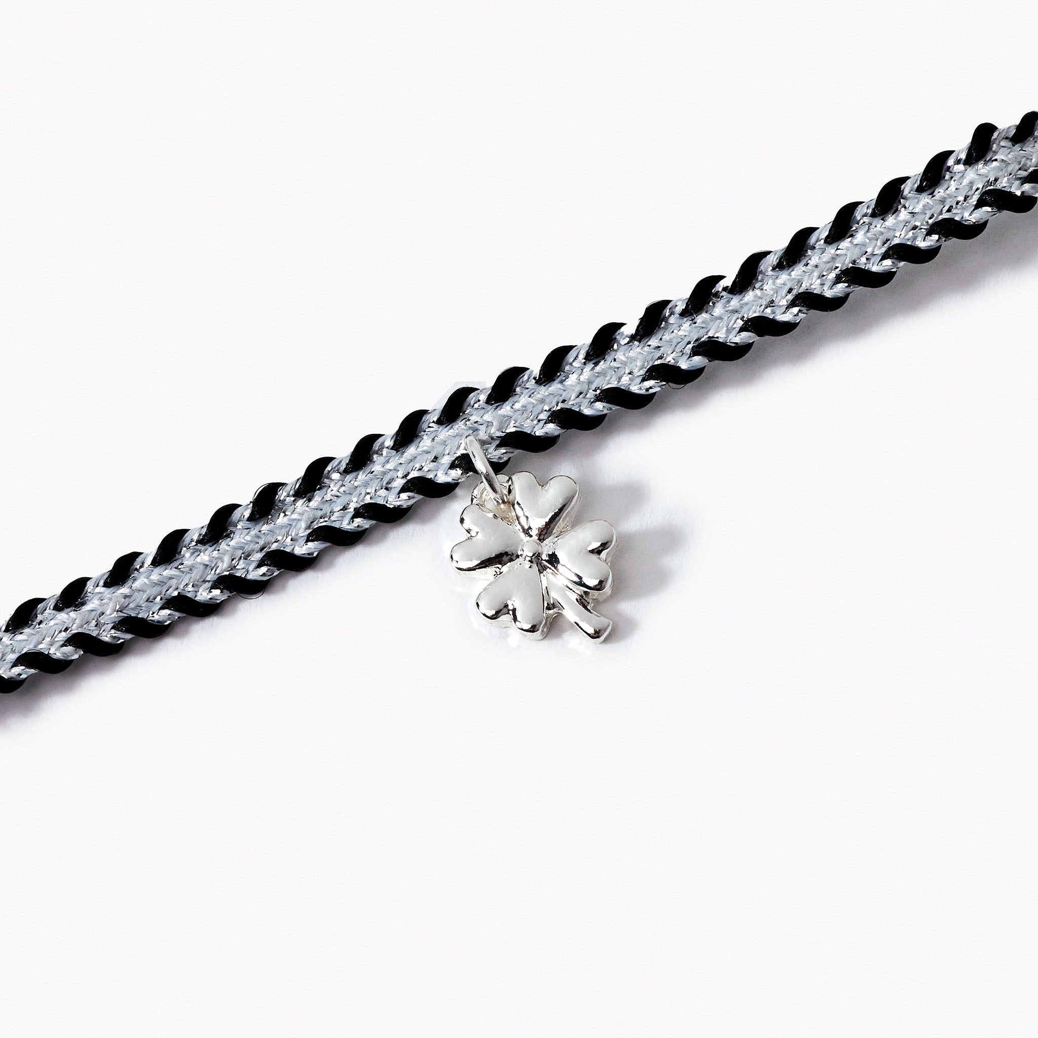 Bracelet à vœux "Chance" médaillon trèfle