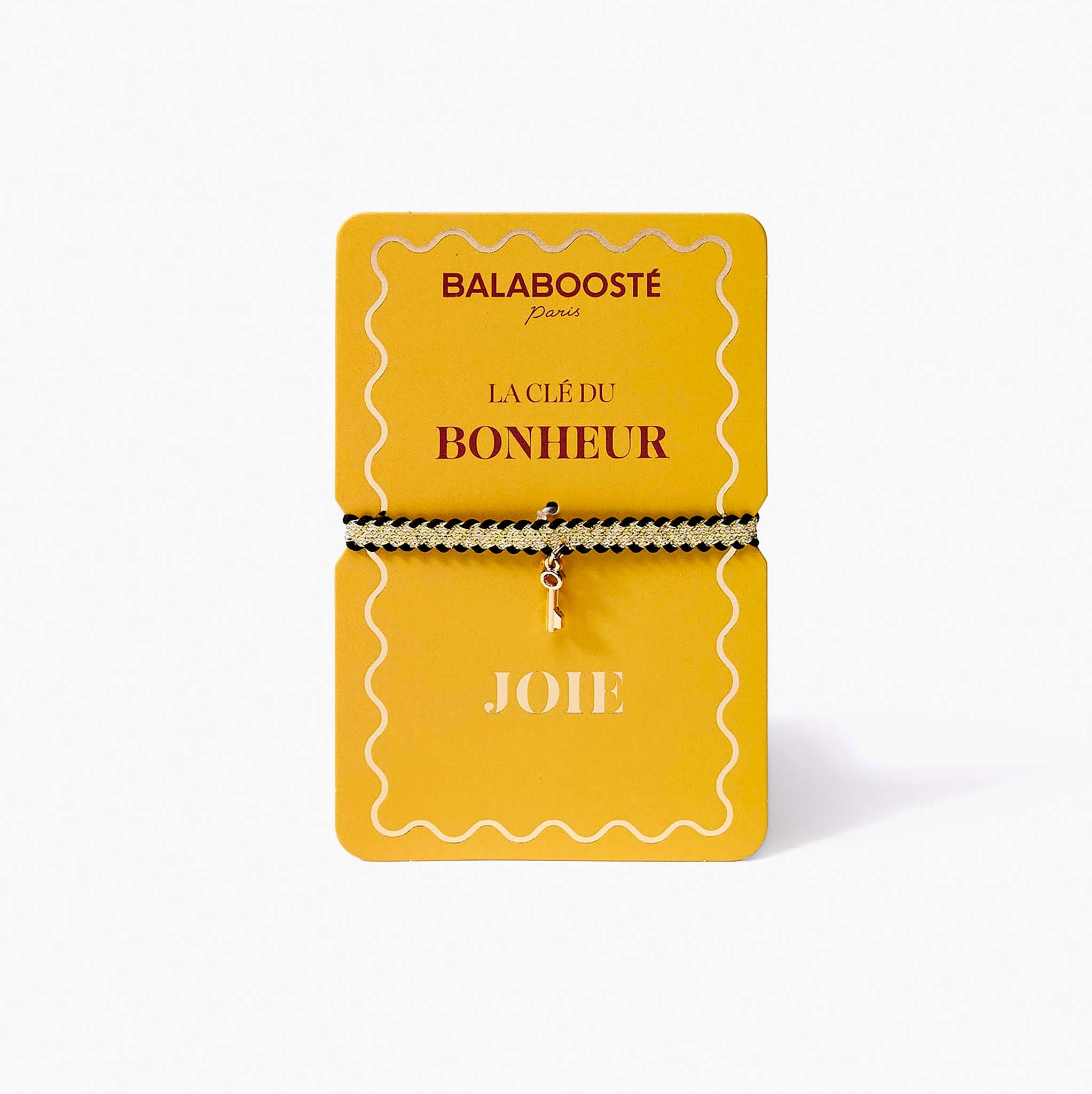 Bracelet à vœux "Joie" médaillon clé