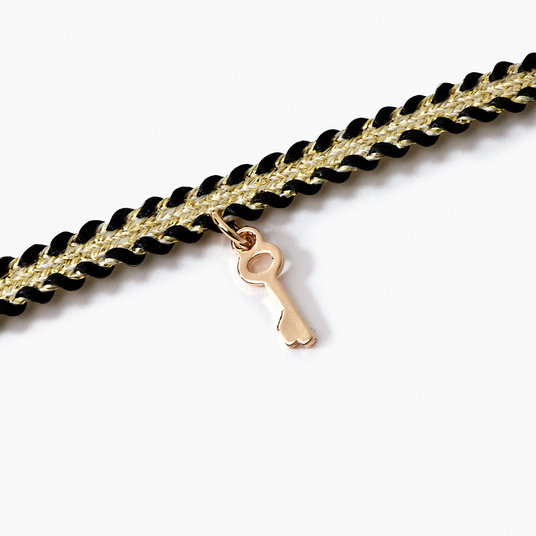 Bracelet à vœux "Joie" médaillon clé