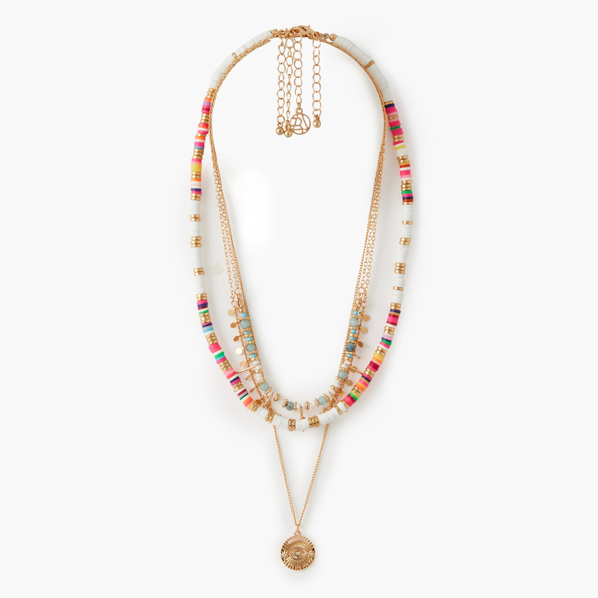 Set de 4 colliers assortis multicolores