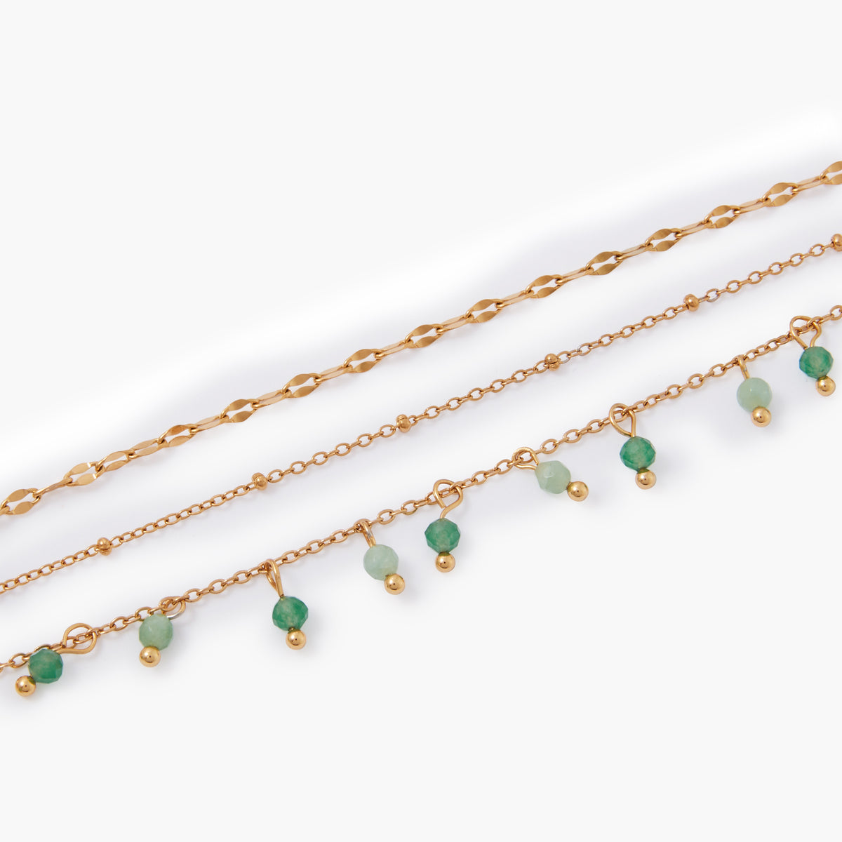Collier 3 Rangs Perles Acier Inoxydable | Nerina Bijoux Collier 3 Rangs Perles Acier Inoxydable | Nerina Bijoux