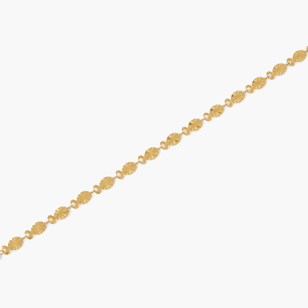 Bracelet disques acier inoxydable doré