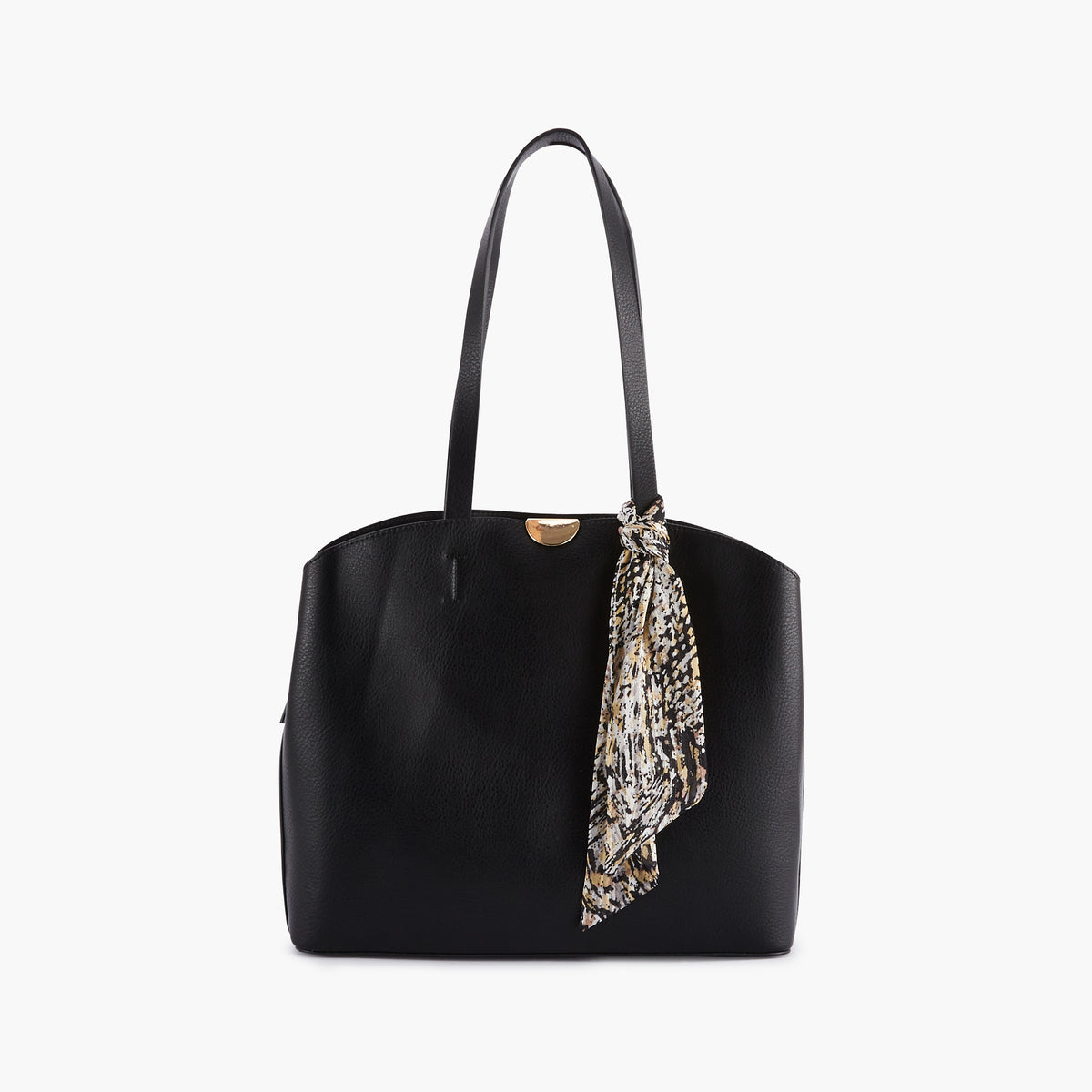 Sac épaule noir avec foulard