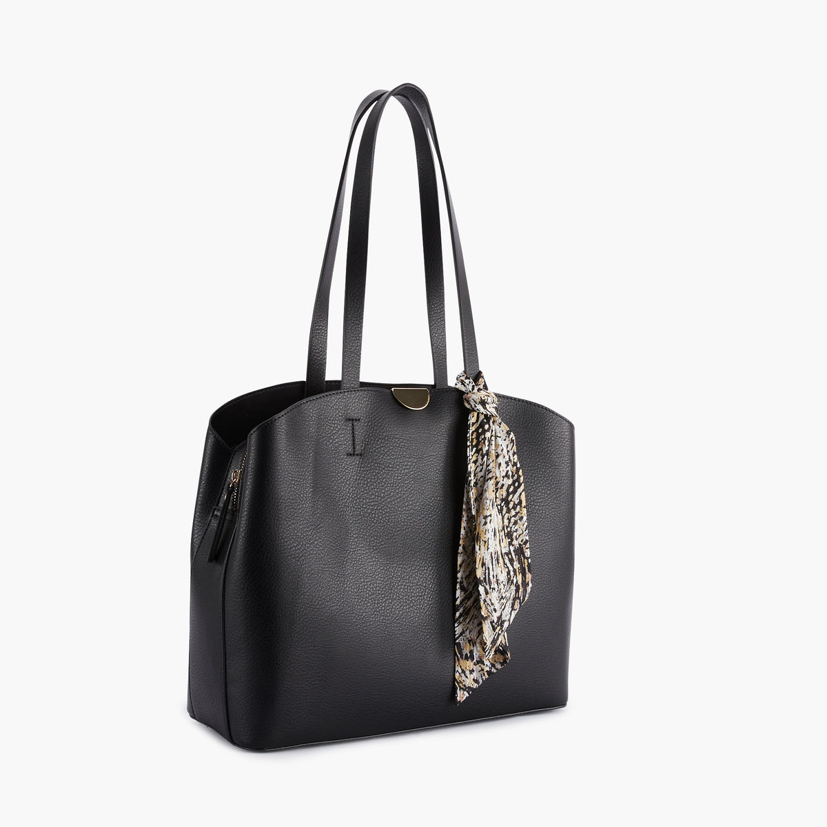 Sac épaule noir avec foulard