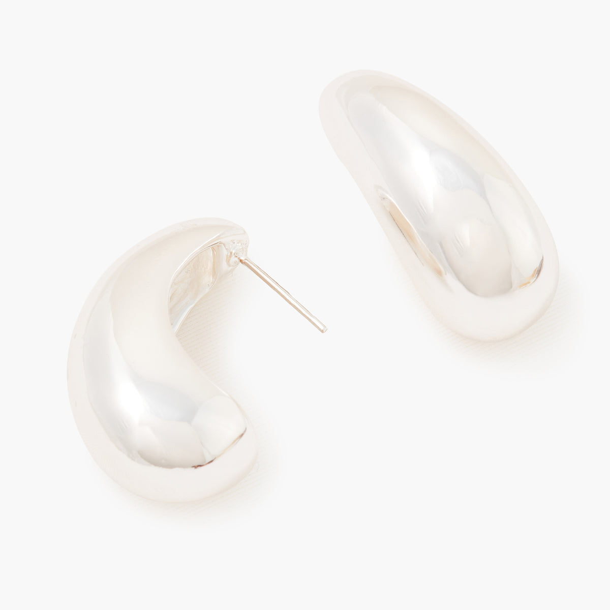 Boucles d'oreilles goutte argentées