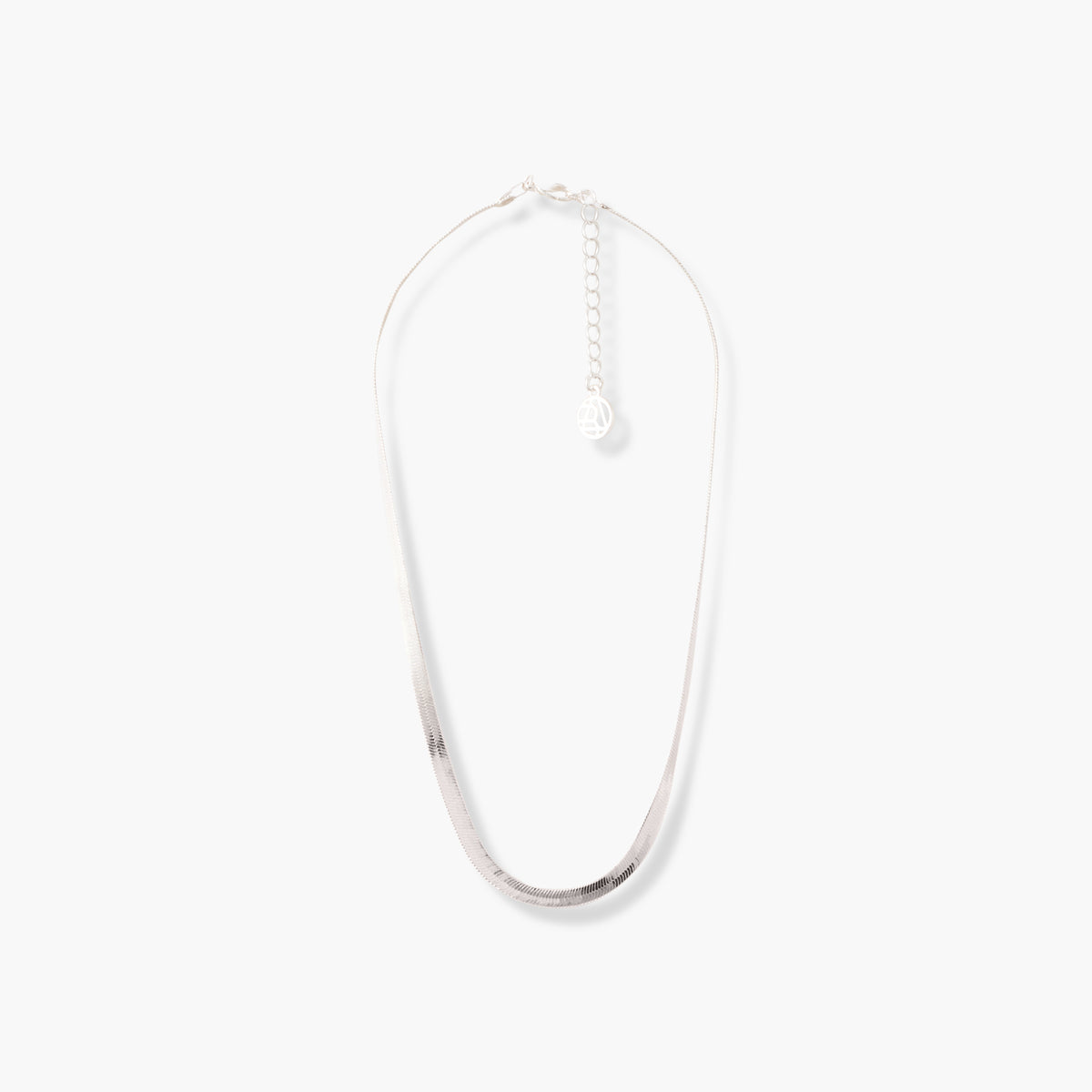 Collier chaine miroir argenté