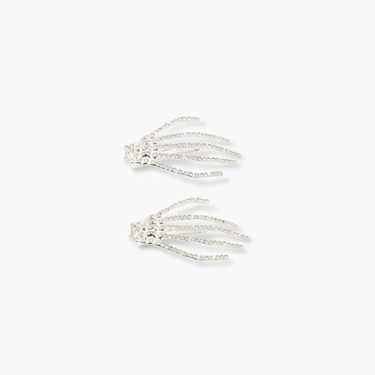 Set de 2 barrettes Halloween mains de squelette