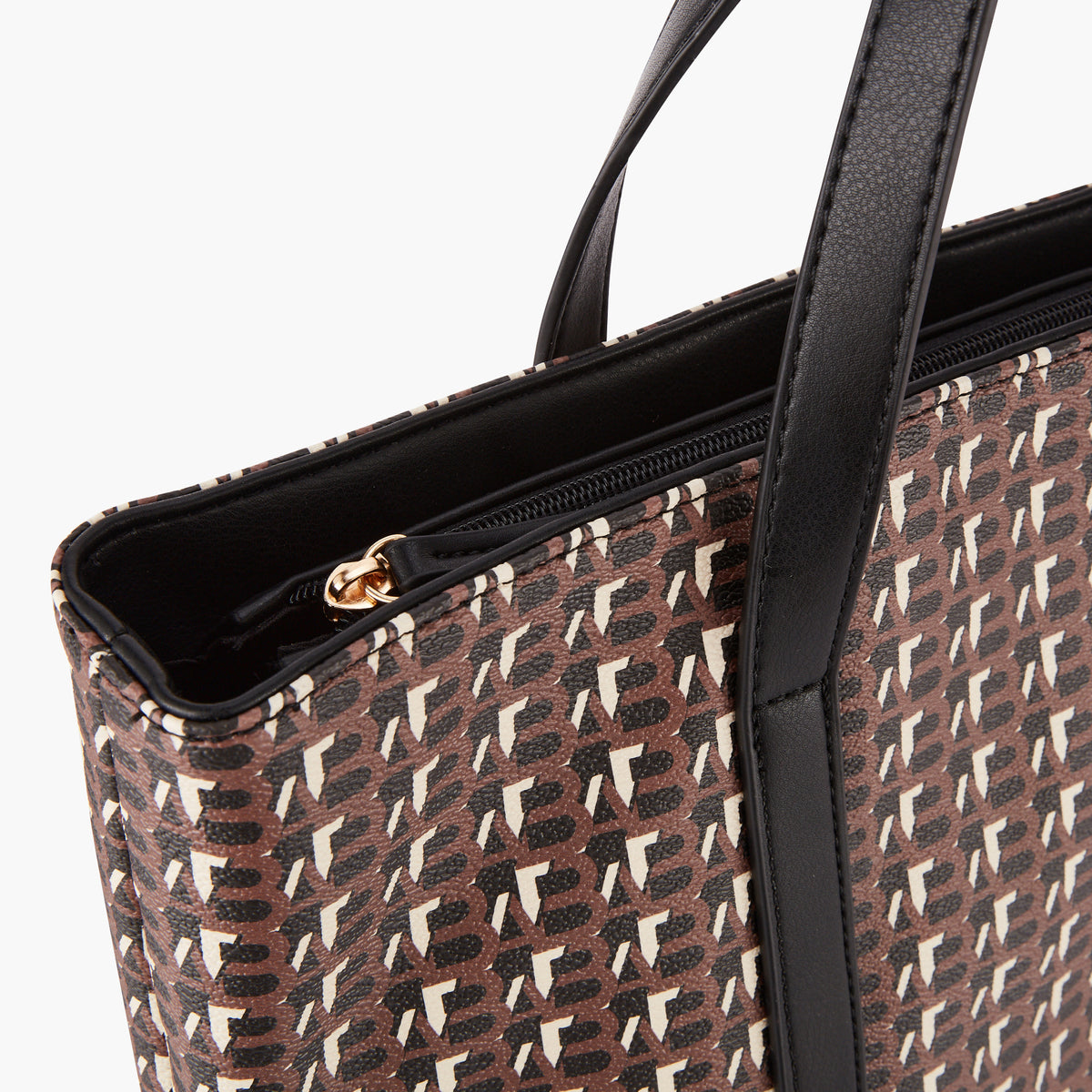 Sac cabas à monogramme marron