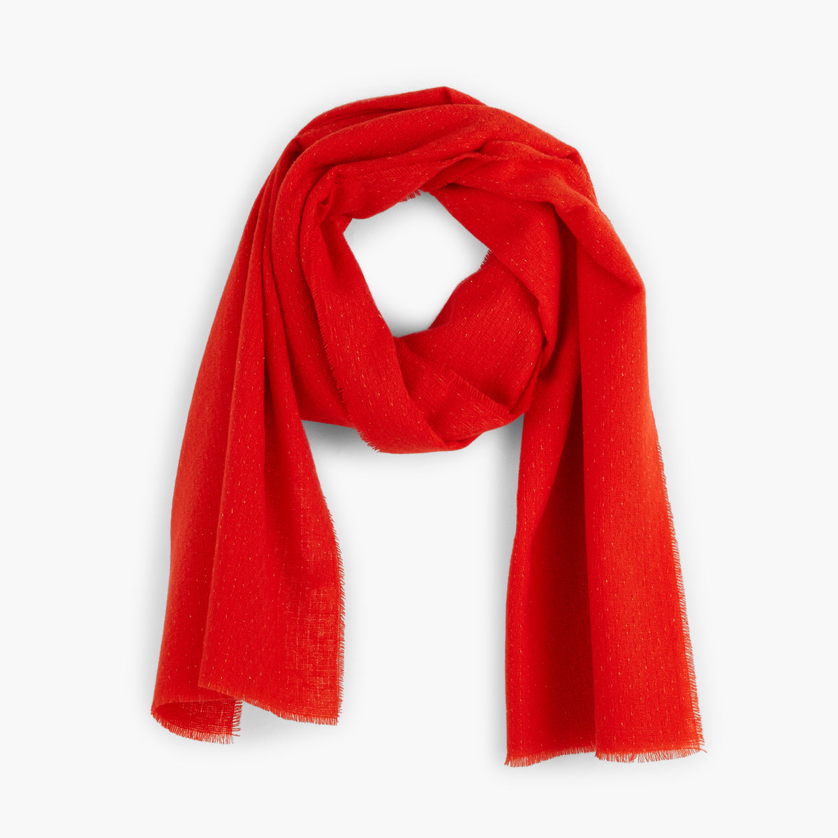 Echarpe unie rouge
