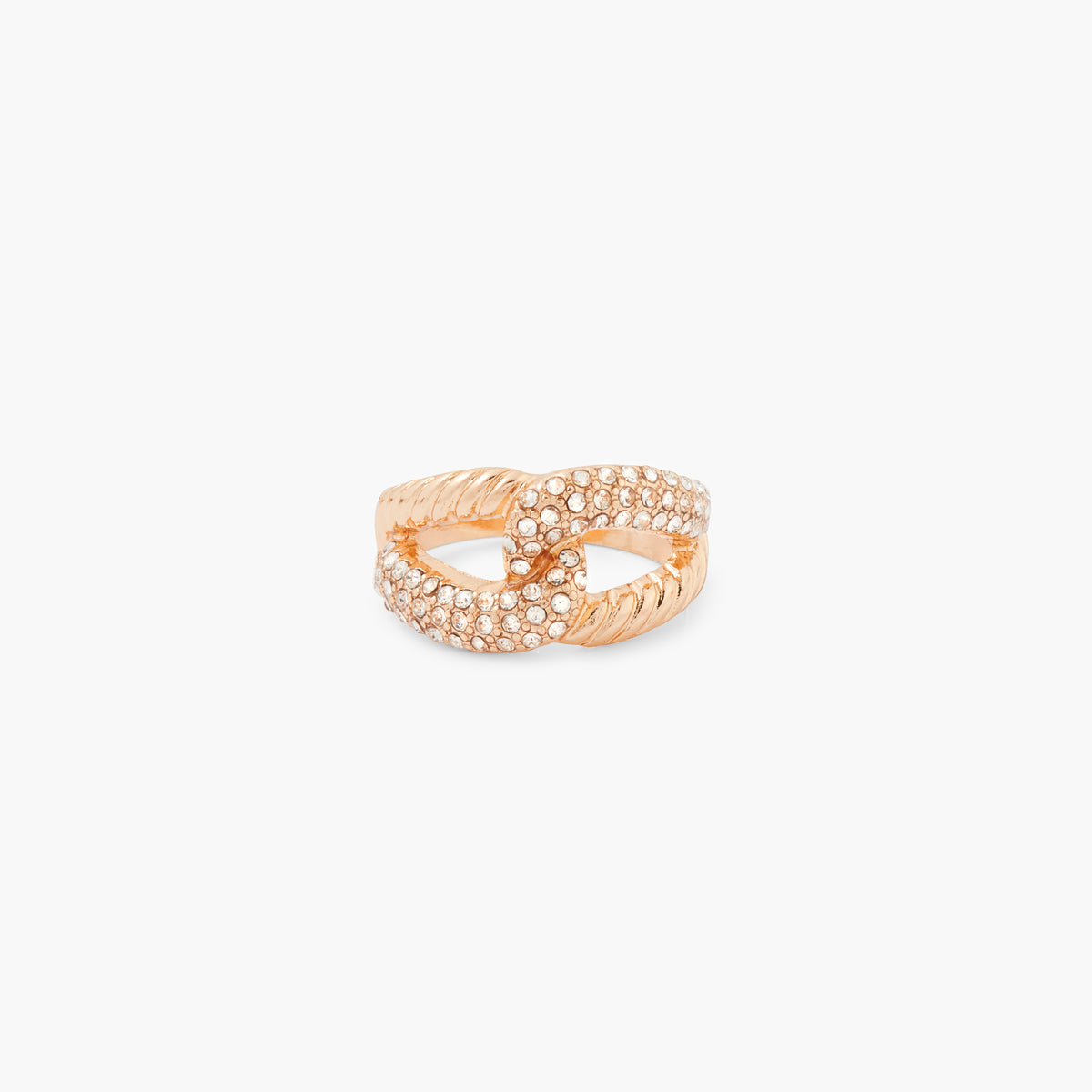 Bague entremêlée à strass