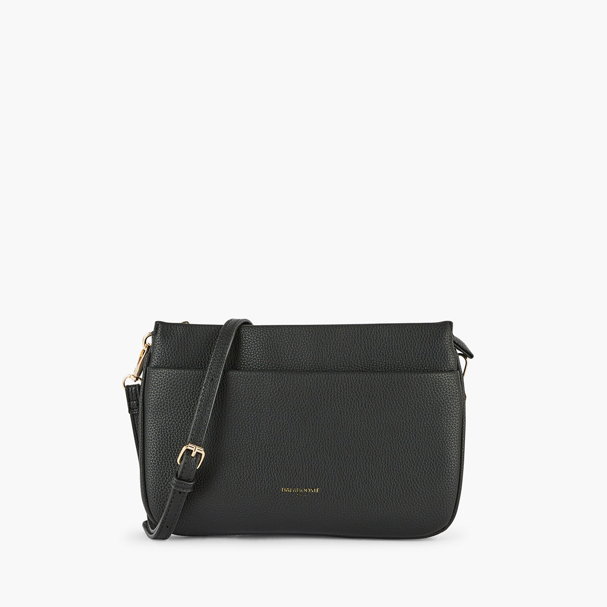 Sac à bandoulière effet grainé noir