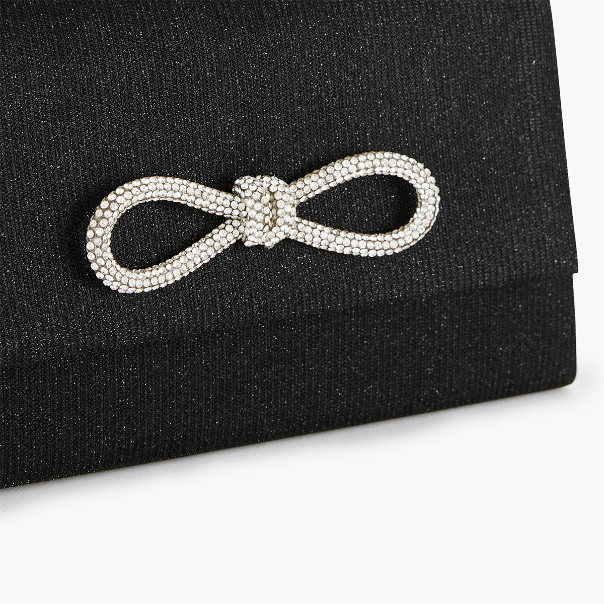 Petit sac à main noir à paillette avec noeud