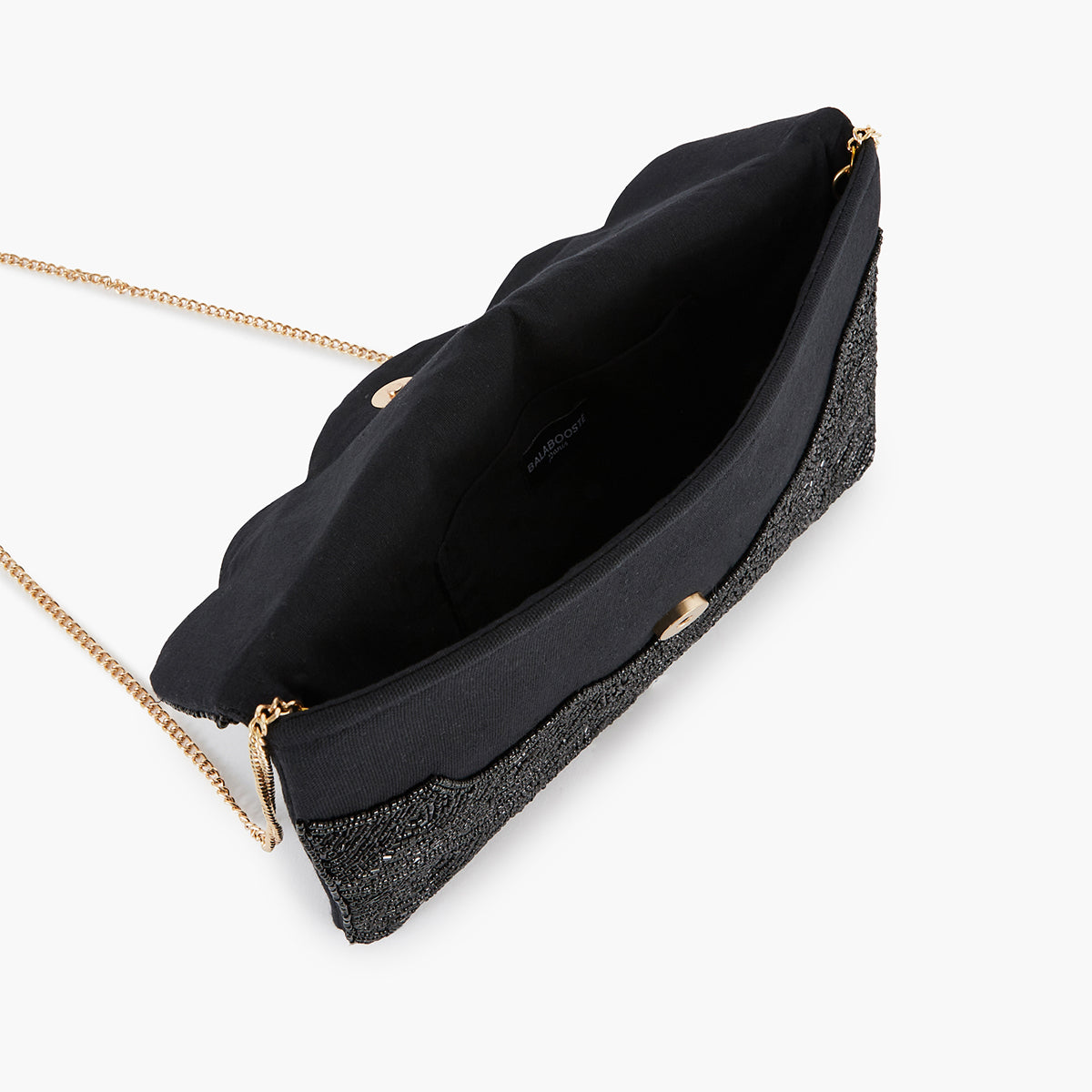 Pochette perlée noire