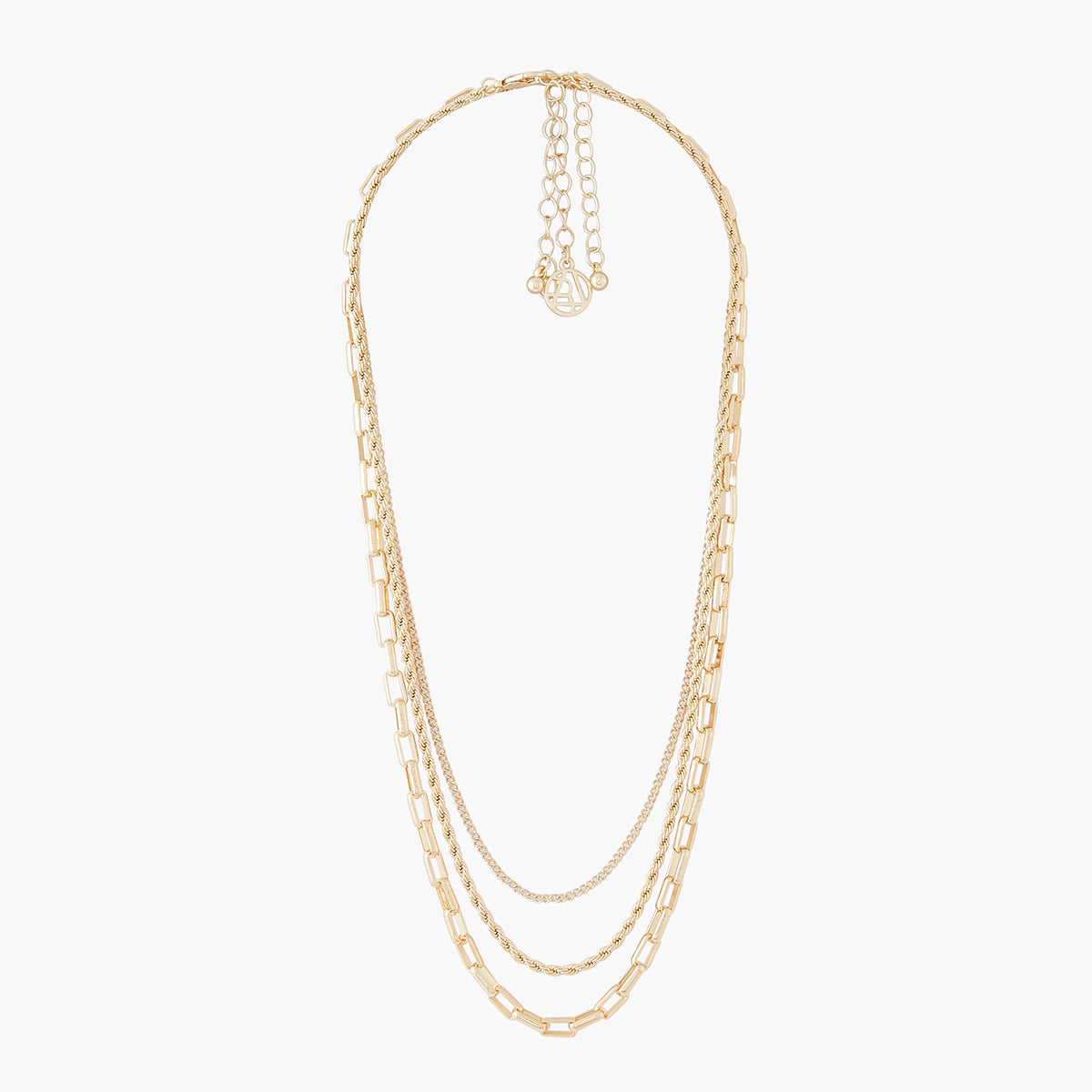 Set de 3 colliers chaines dorées