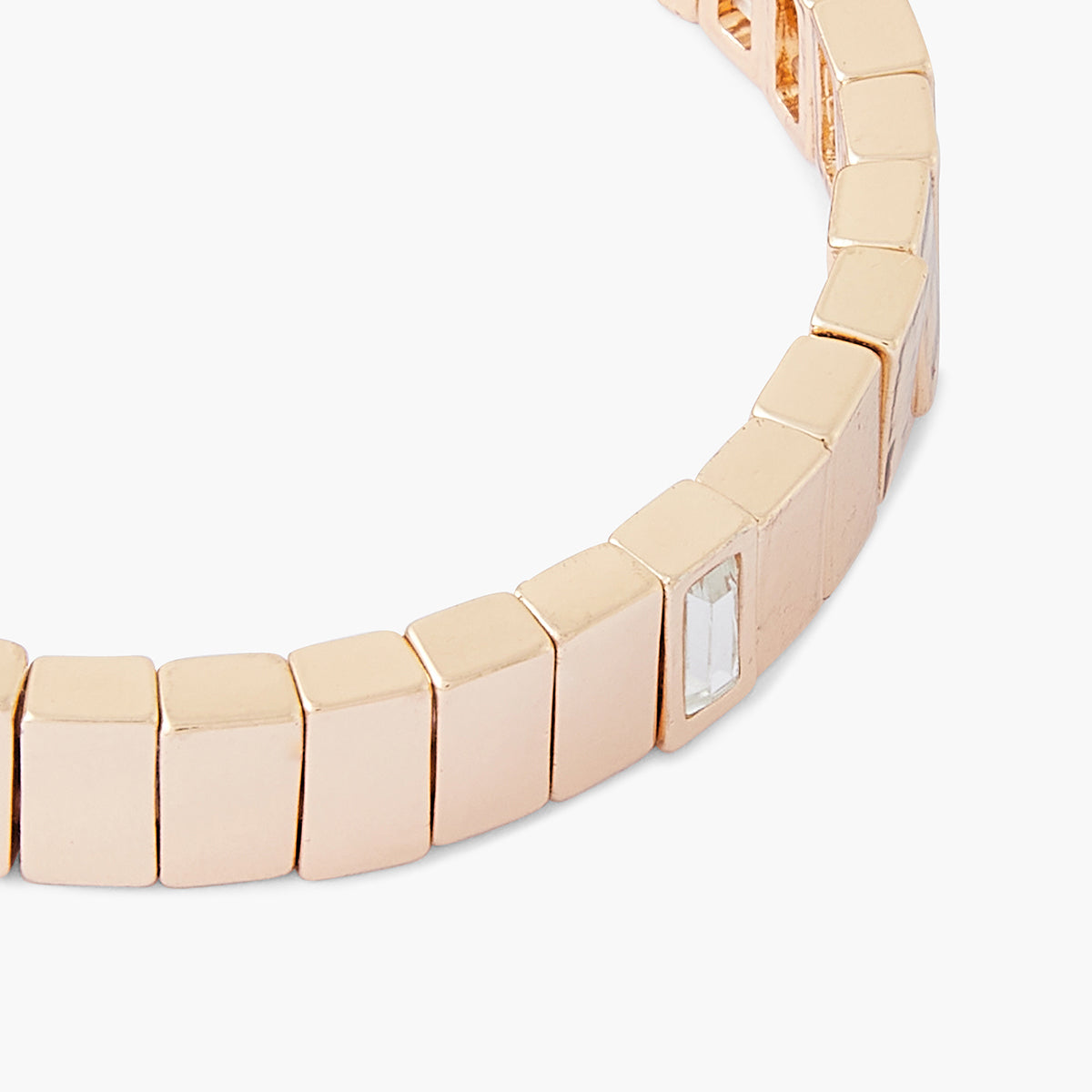 Bracelet élastique en métal avec strass