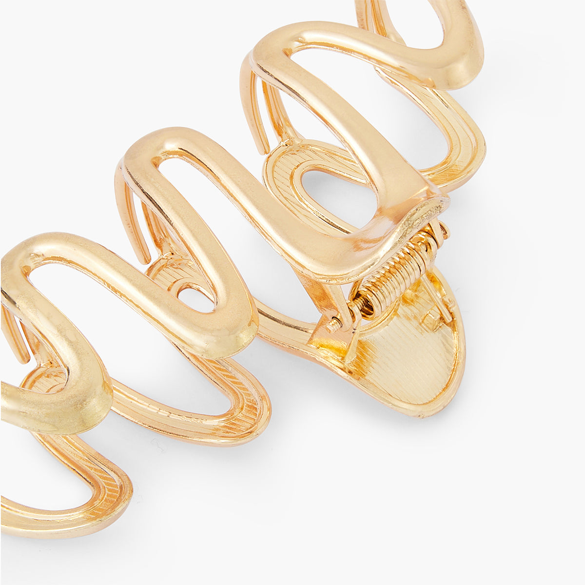 Grande pince à cheveux dorée