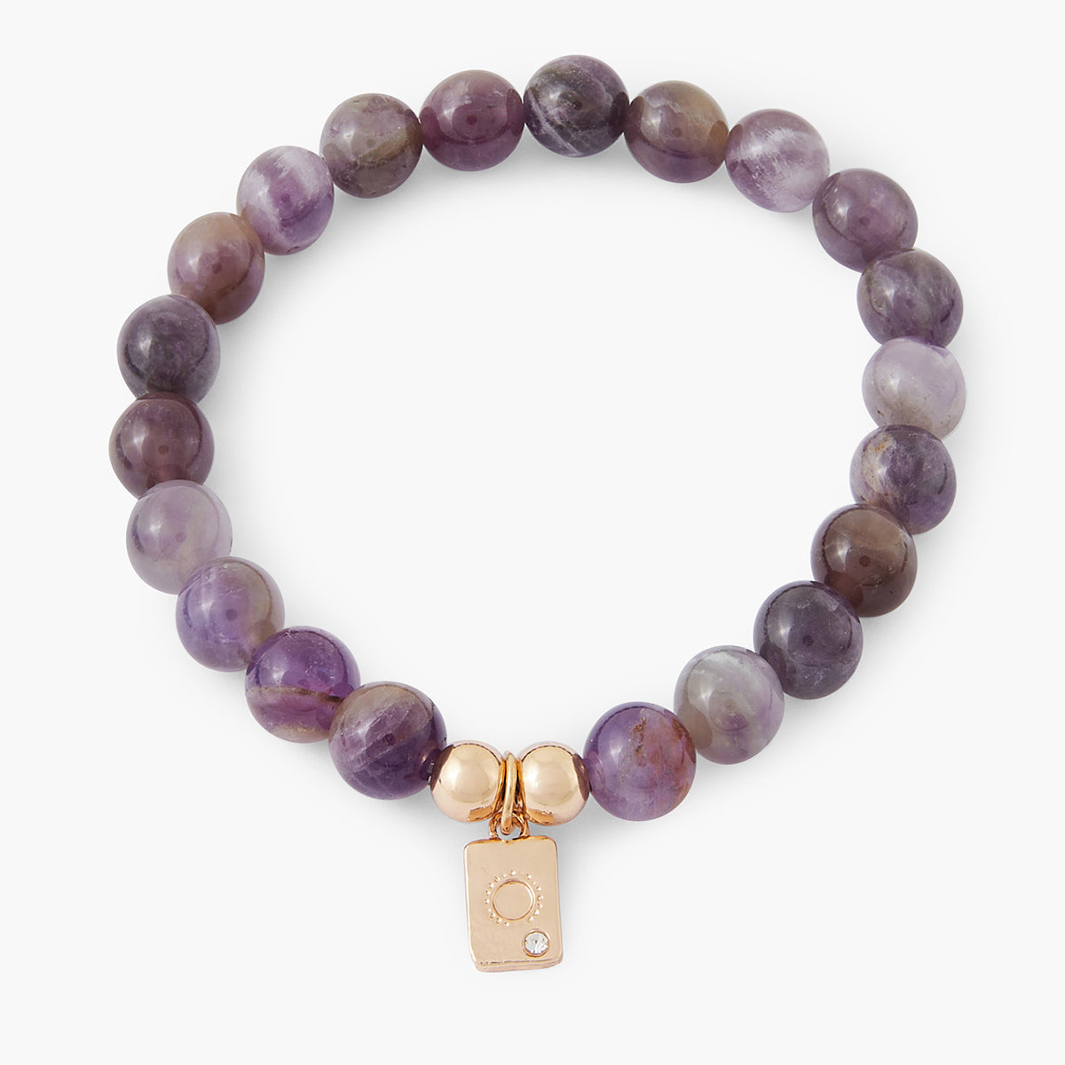 Bracelet élastique perles d'Amethyste