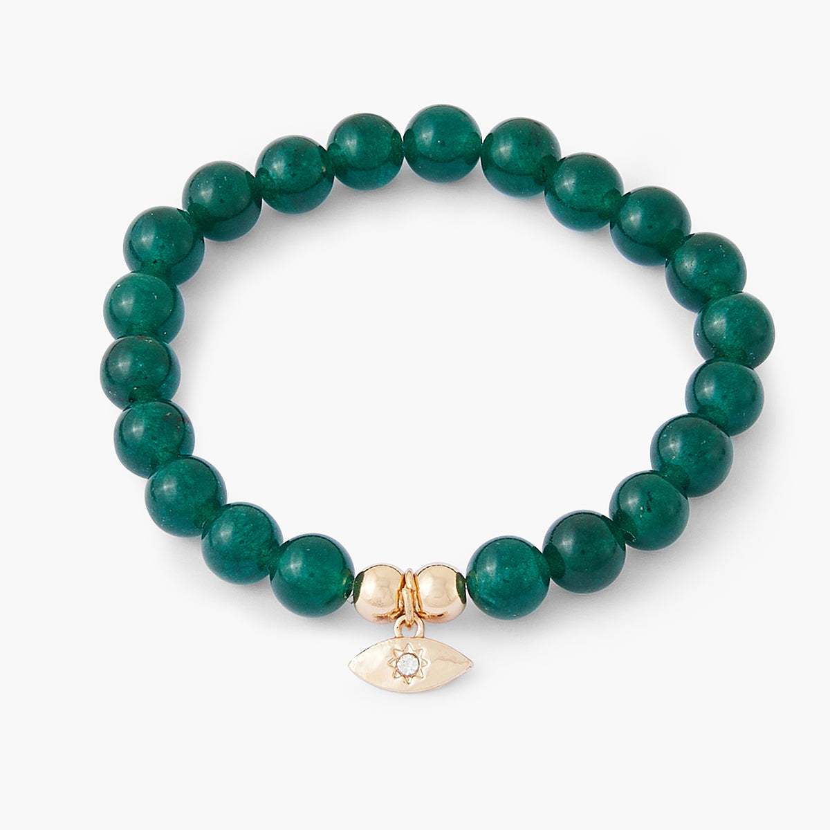 Bracelet élastique perles d'Aventurine verte
