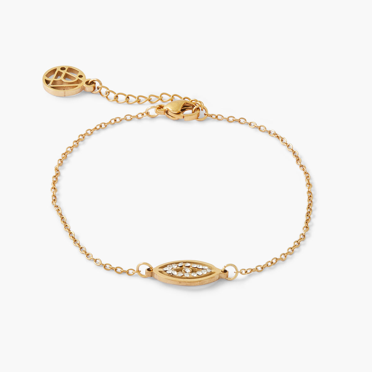 Bracelet médaillon œil acier inoxydable